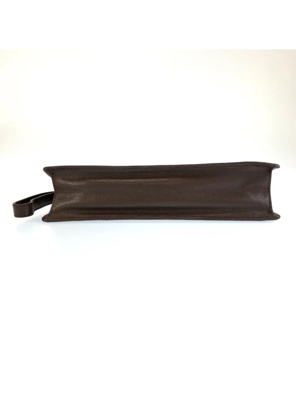 Loewe Anagram Brown Gold Leather Clutch